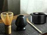 Matcha teaware set, dark, ceramic, 450 ml