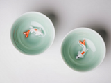 Tea cup Koi, porcelain, 40 ml